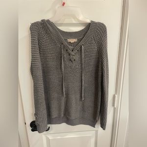 It’s Our Time Grey Knit Sweater